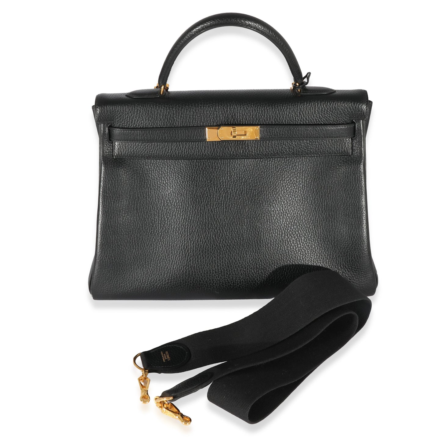 Hermes Black Ardennes Kelly Retourne 35