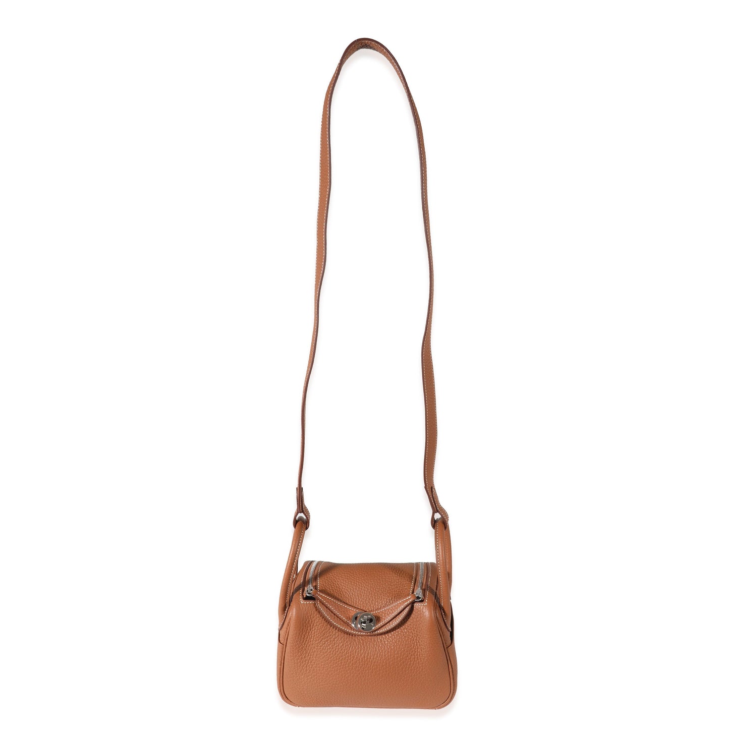 Hermes Gold Clemence Mini Lindy 20 PHW