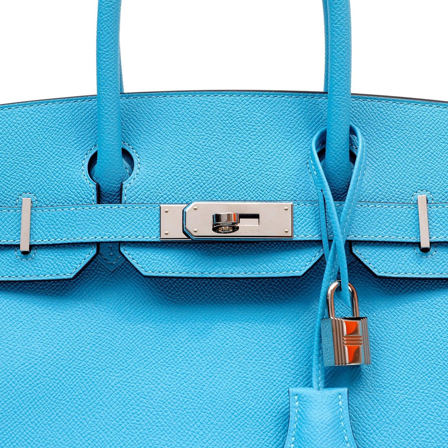 Hermes 30cm Cotton Candy Blue Epsom w/ Palladium Hardware