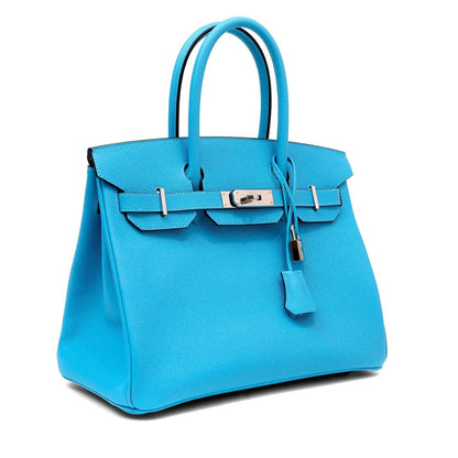 Hermes 30cm Cotton Candy Blue Epsom w/ Palladium Hardware