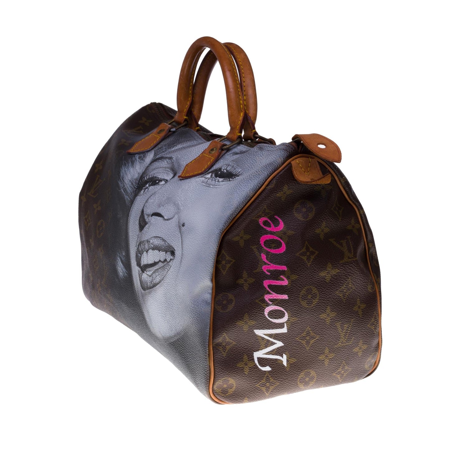 Louis Vuitton  Customized Speedy 35 "Marilyn Monroe" Handbag in Monogram canvas