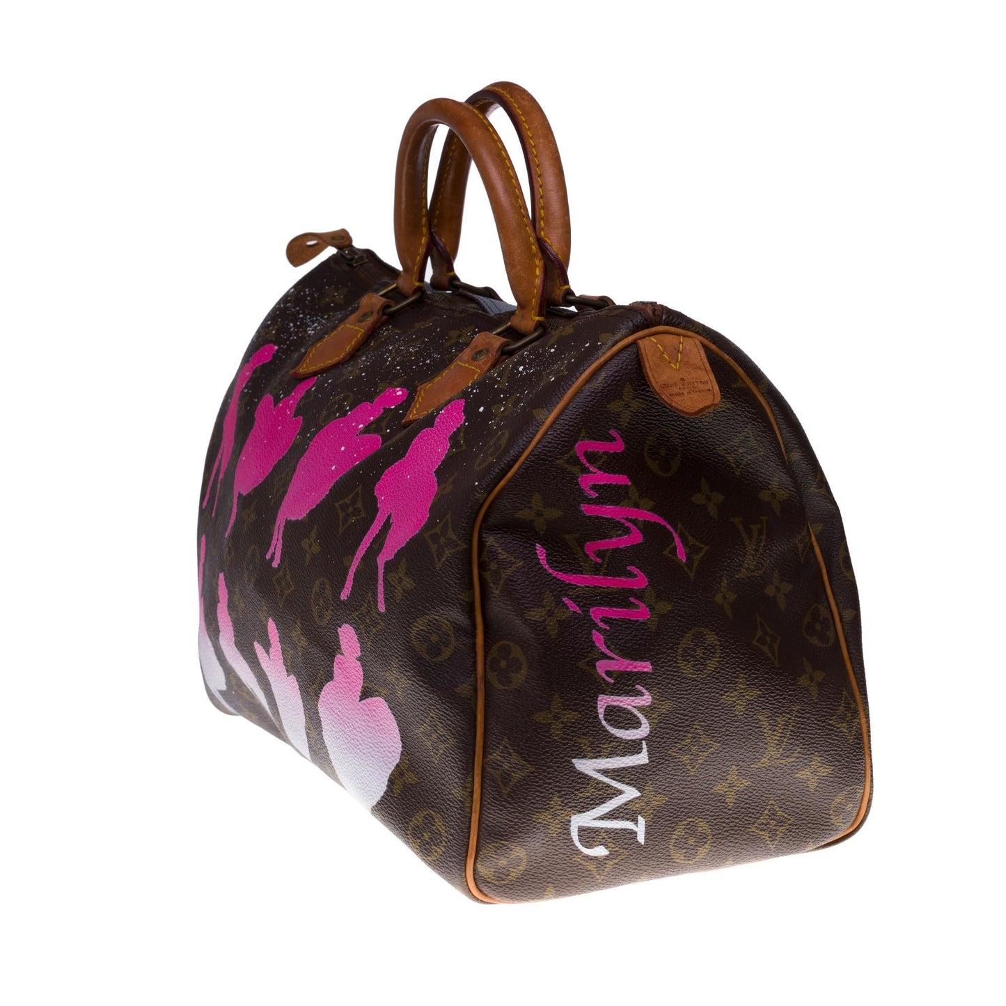 Louis Vuitton  Customized Speedy 35 "Marilyn Monroe" Handbag in Monogram canvas