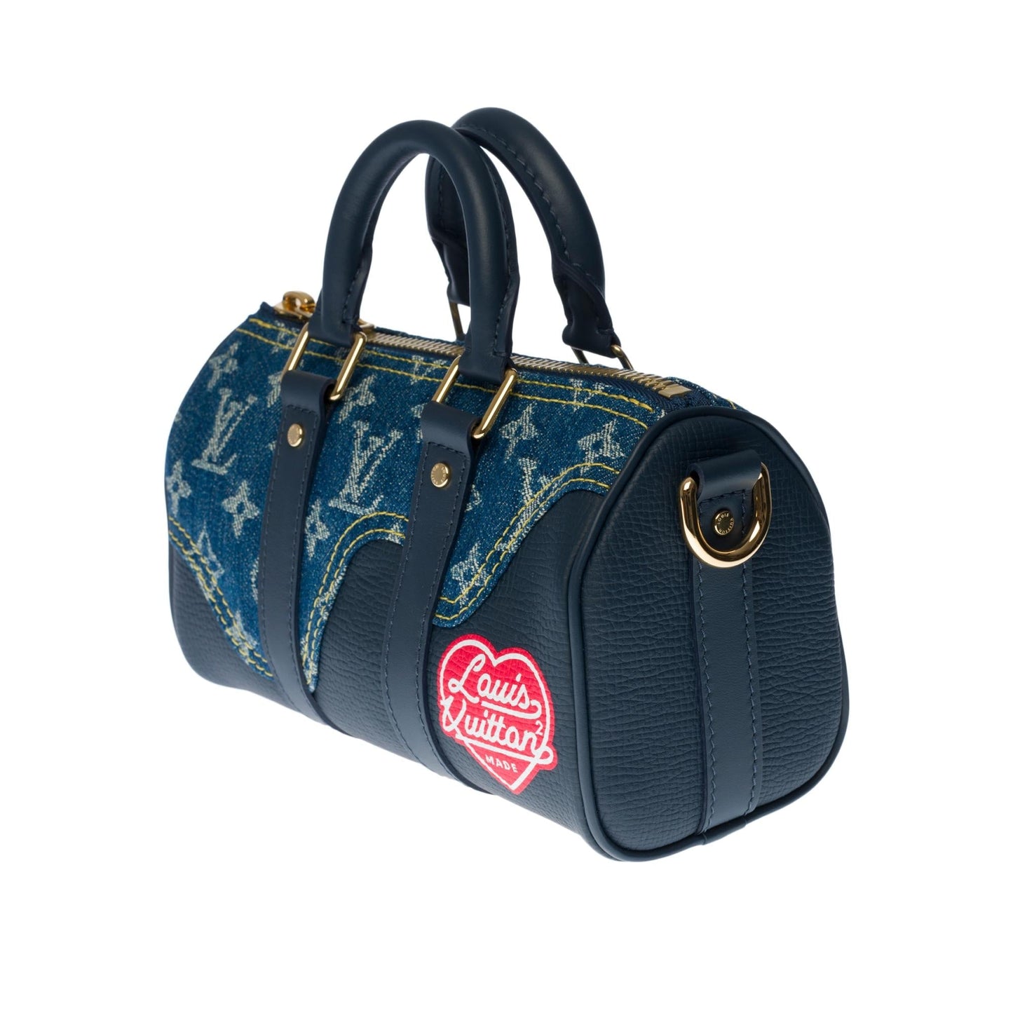 Louis Vuitton  BRAND NEW-Limited edition keepall XS strap in blue denim by Nigo