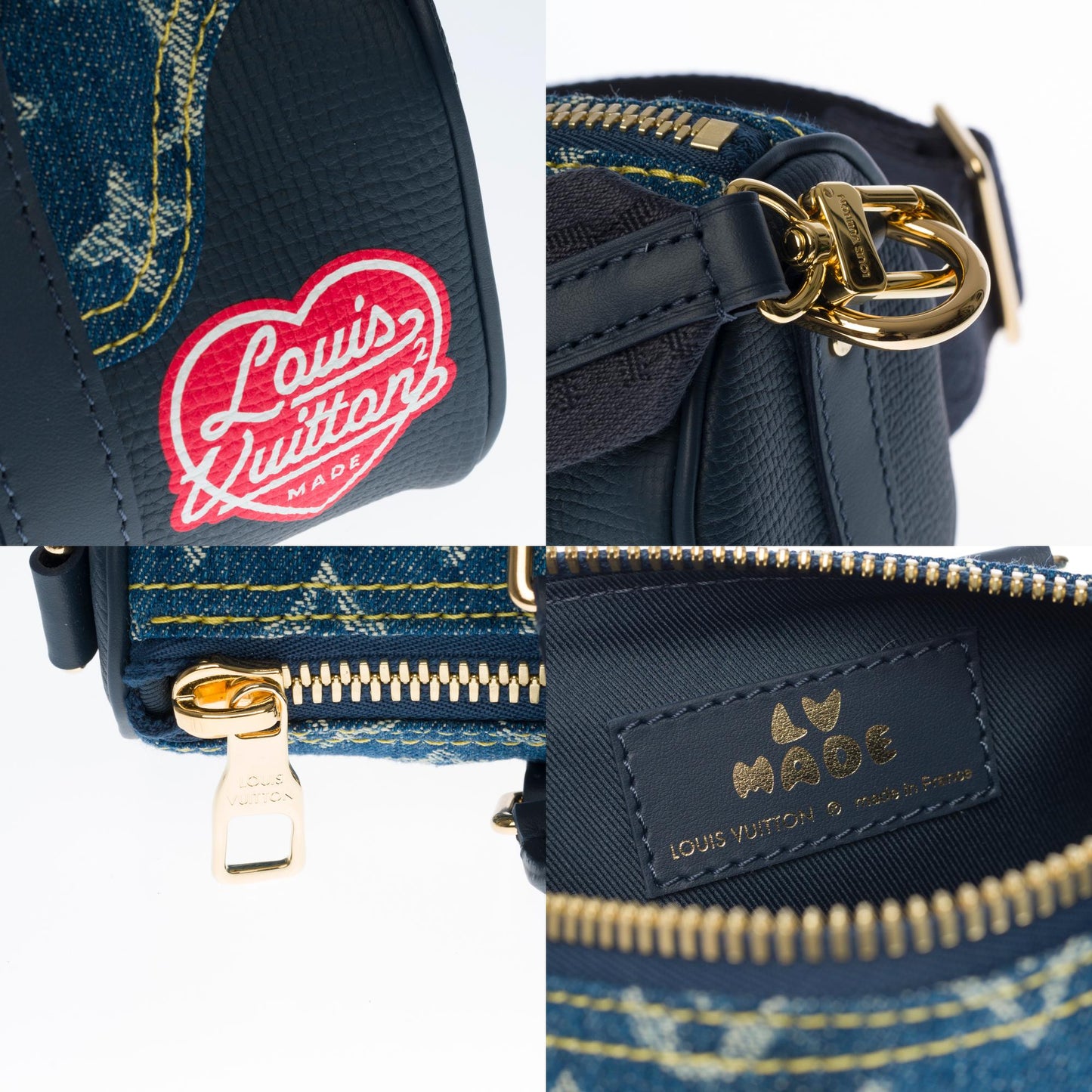 Louis Vuitton  BRAND NEW-Limited edition keepall XS strap in blue denim by Nigo