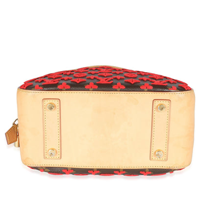 Red Tuffetage Monogram Canvas Deauville Cube