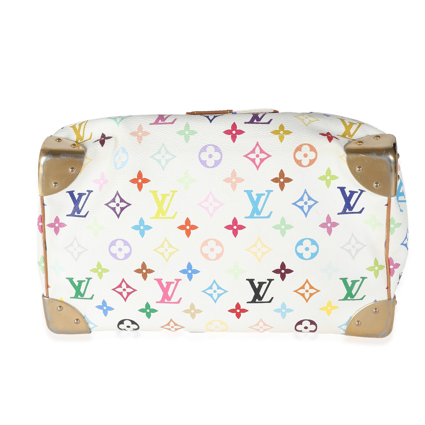 White Multicolor Monogram Canvas Speedy 30