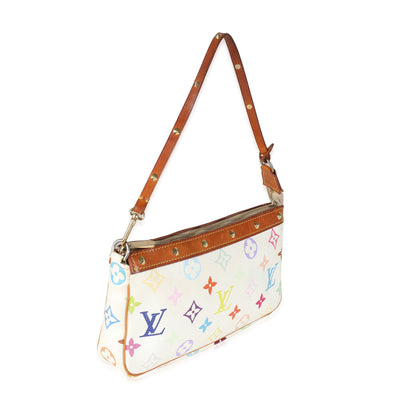 White Monogram Multicolor Canvas Pochette Accessories