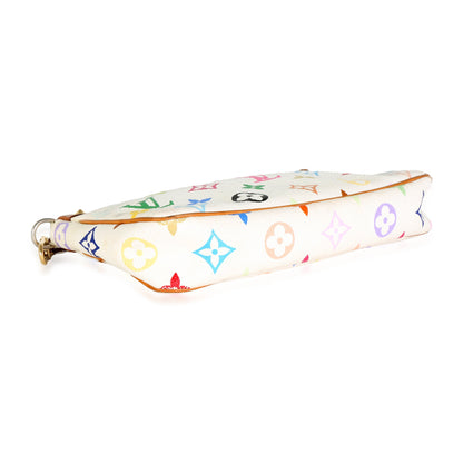 White Multicolor Monogram Canvas Pochette Accessoires