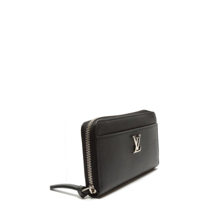 LOUIS VUITTON Lockme Zippy Wallet Black