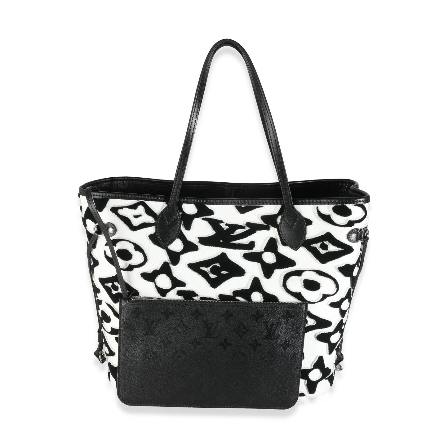 x UF Black White Tufted Monogram Neverfull MM