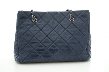 Chanel 2014/15 Navy Quilted Leather Large Tote