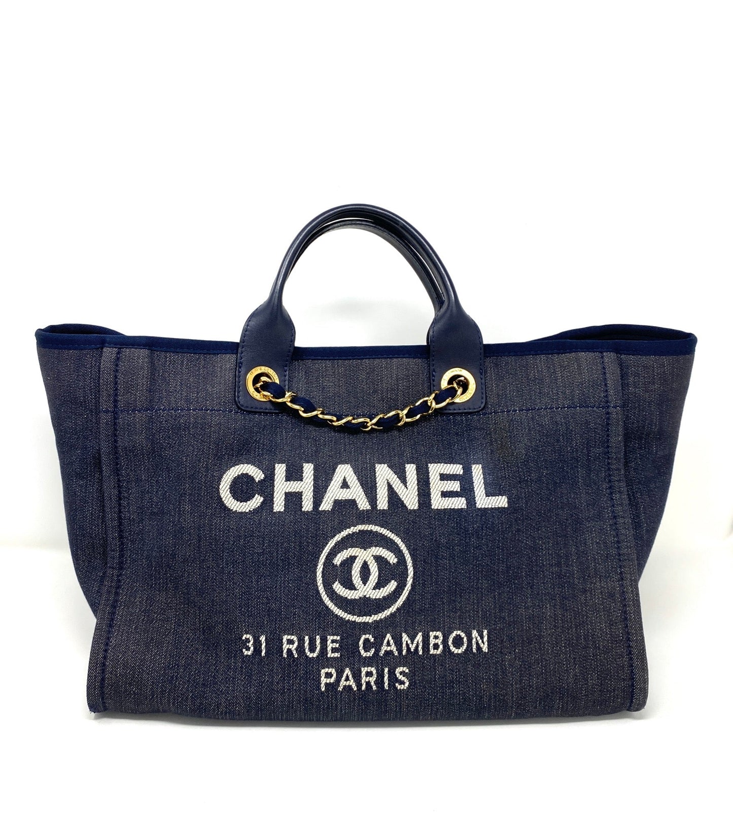 Chanel Deauville Canvas Tote Bag