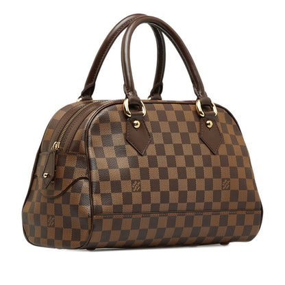 Louis Vuitton Damiere Duomo Handbag Mini Boston Bag N60008 Brown PVC Leather  Louis Vuitton