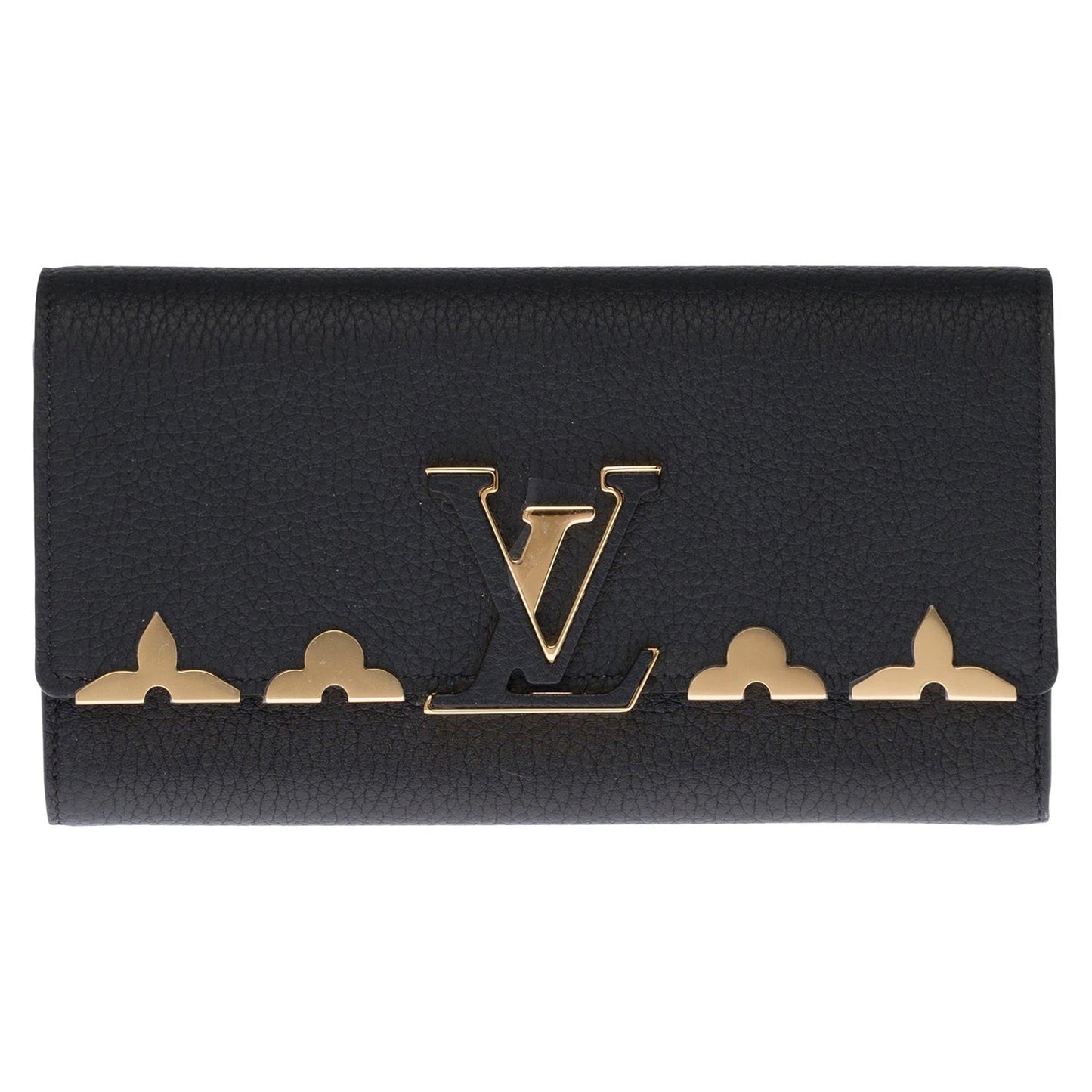 Louis Vuitton  Brand New Capucines GM Wallet in black Taurillon leather