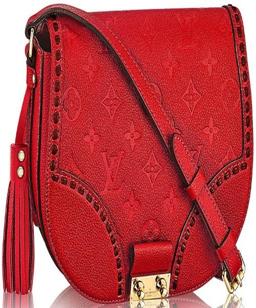 Louis Vuitton Junot Monogram Empreinte Leather Cerise