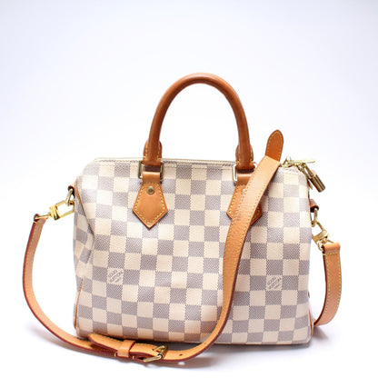 Speedy 25 Bandouliere Damier Azur