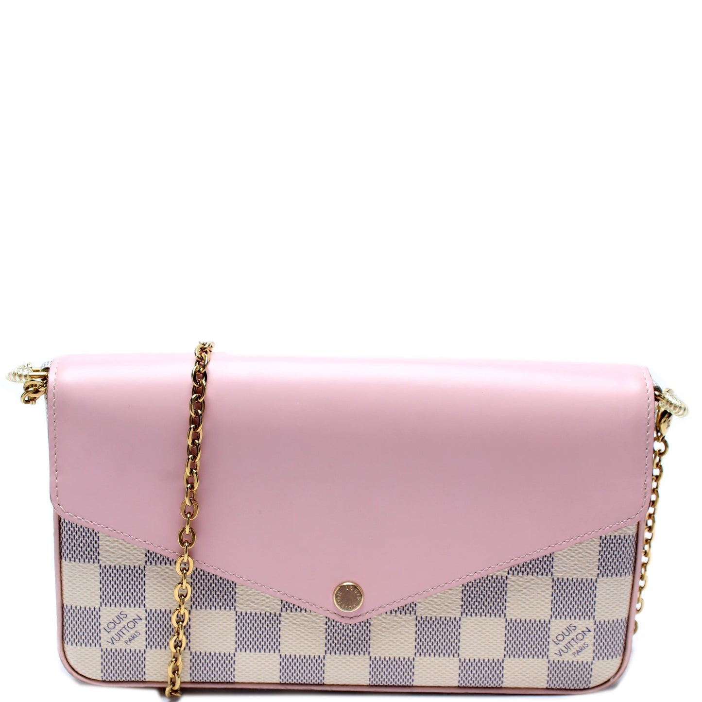 Pochette Felicie Calfskin/Damier Azur