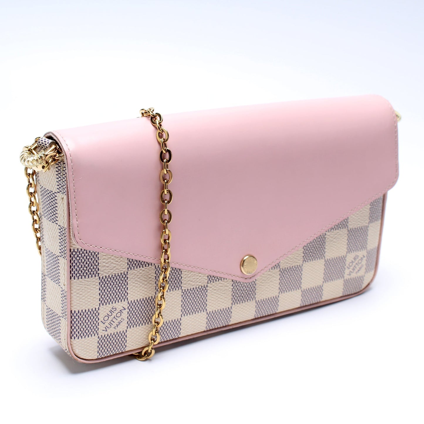 Pochette Felicie Calfskin/Damier Azur