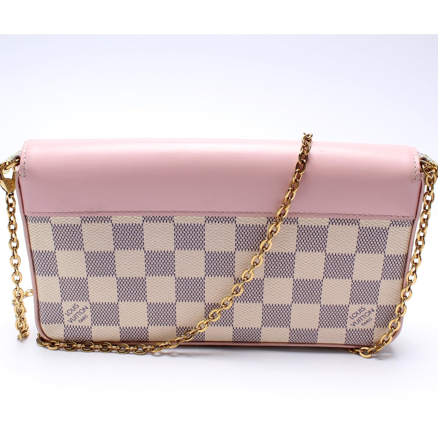 Pochette Felicie Calfskin/Damier Azur