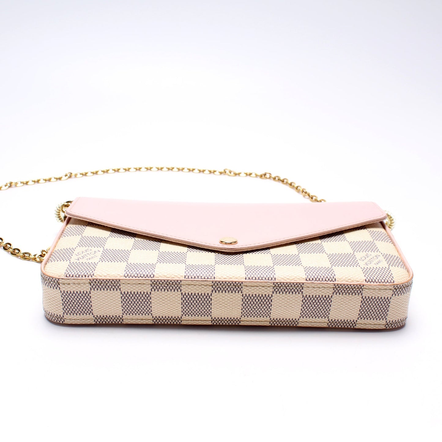 Pochette Felicie Calfskin/Damier Azur