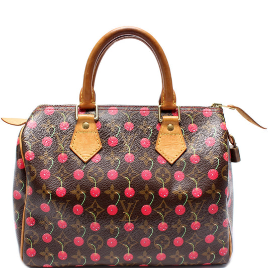 Speedy 25 Cerises Monogram