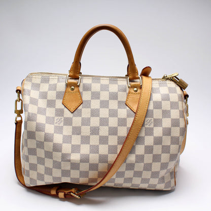 Speedy 30 Bandouliere Damier Azur