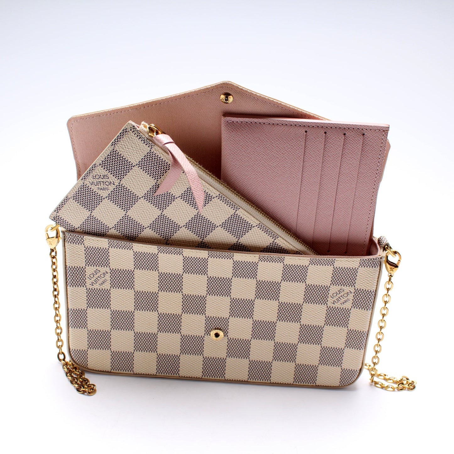 Pochette Felicie Damier Azur