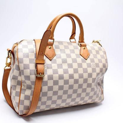 Speedy 30 Bandouliere Damier Azur