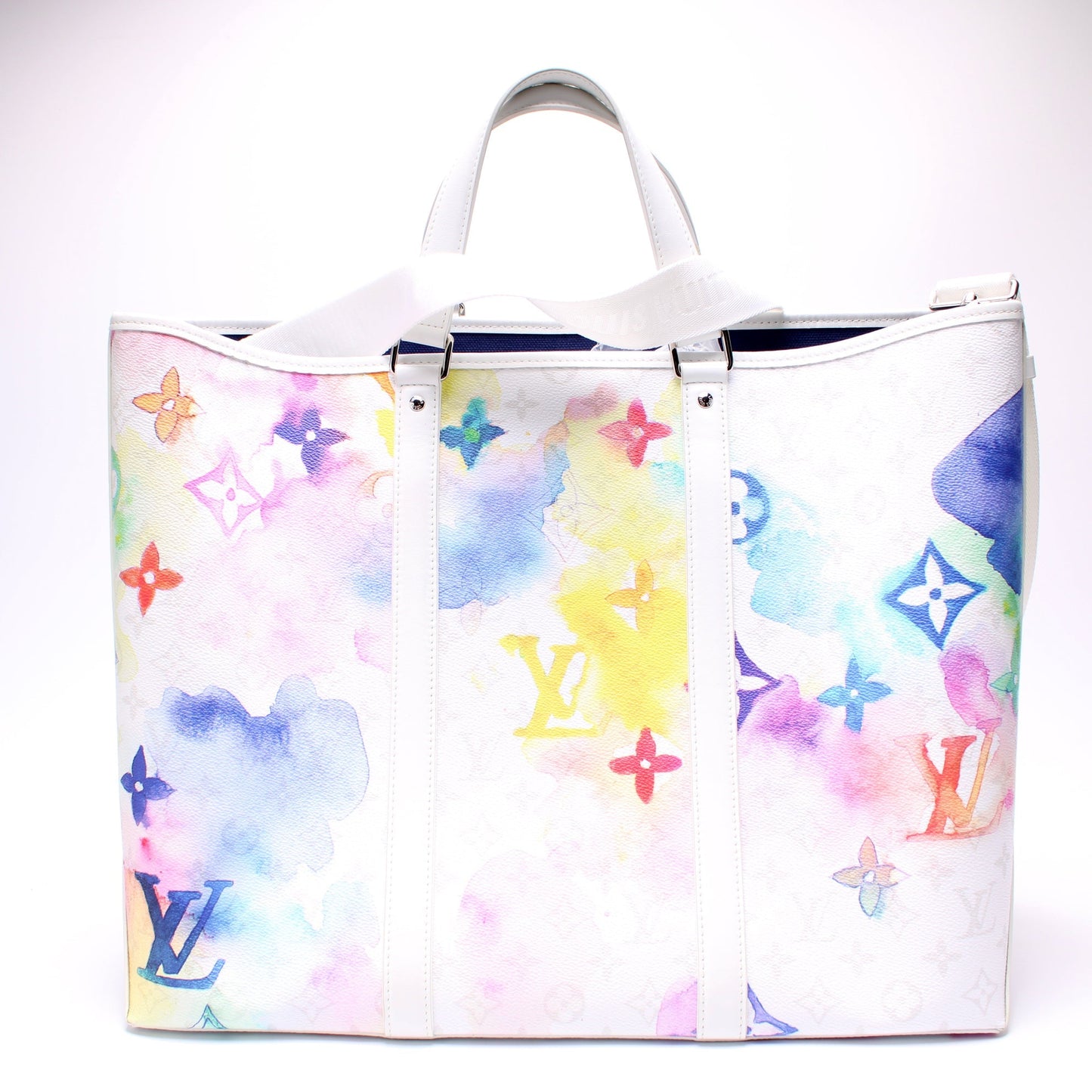 New Tote GM Watercolor Monogram