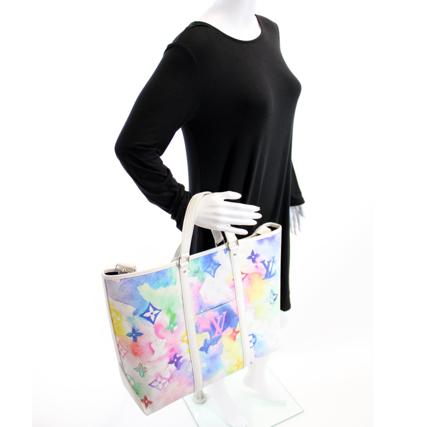 New Tote GM Watercolor Monogram