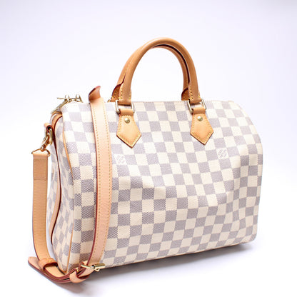 Speedy 30 Bandouliere Damier Azur