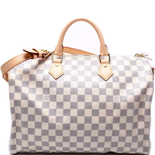 Speedy 35 Bandouliere Damier Azur