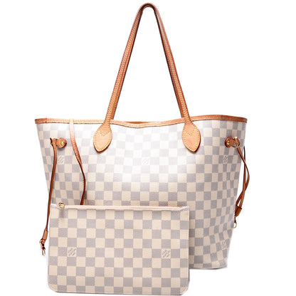 Neverfull MM W/ Wallet Damier Azur