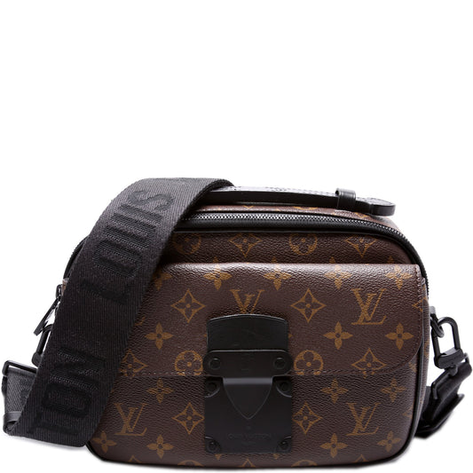 S Lock Messenger Bag Macassar Monogram