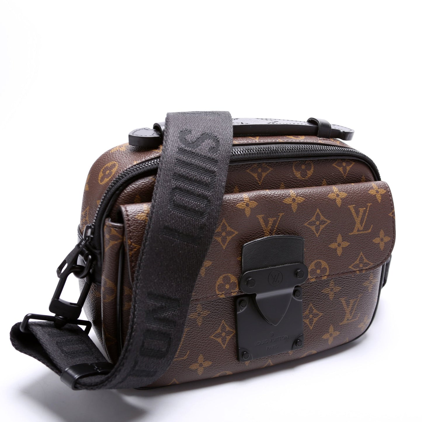 S Lock Messenger Bag Macassar Monogram