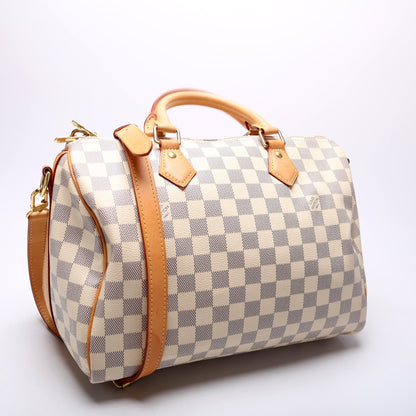 Speedy 30 Bandouliere Damier Azur