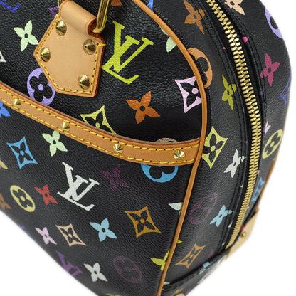 Louis Vuitton 2004 Black Monogram Multicolor Trouville Handbag M92662