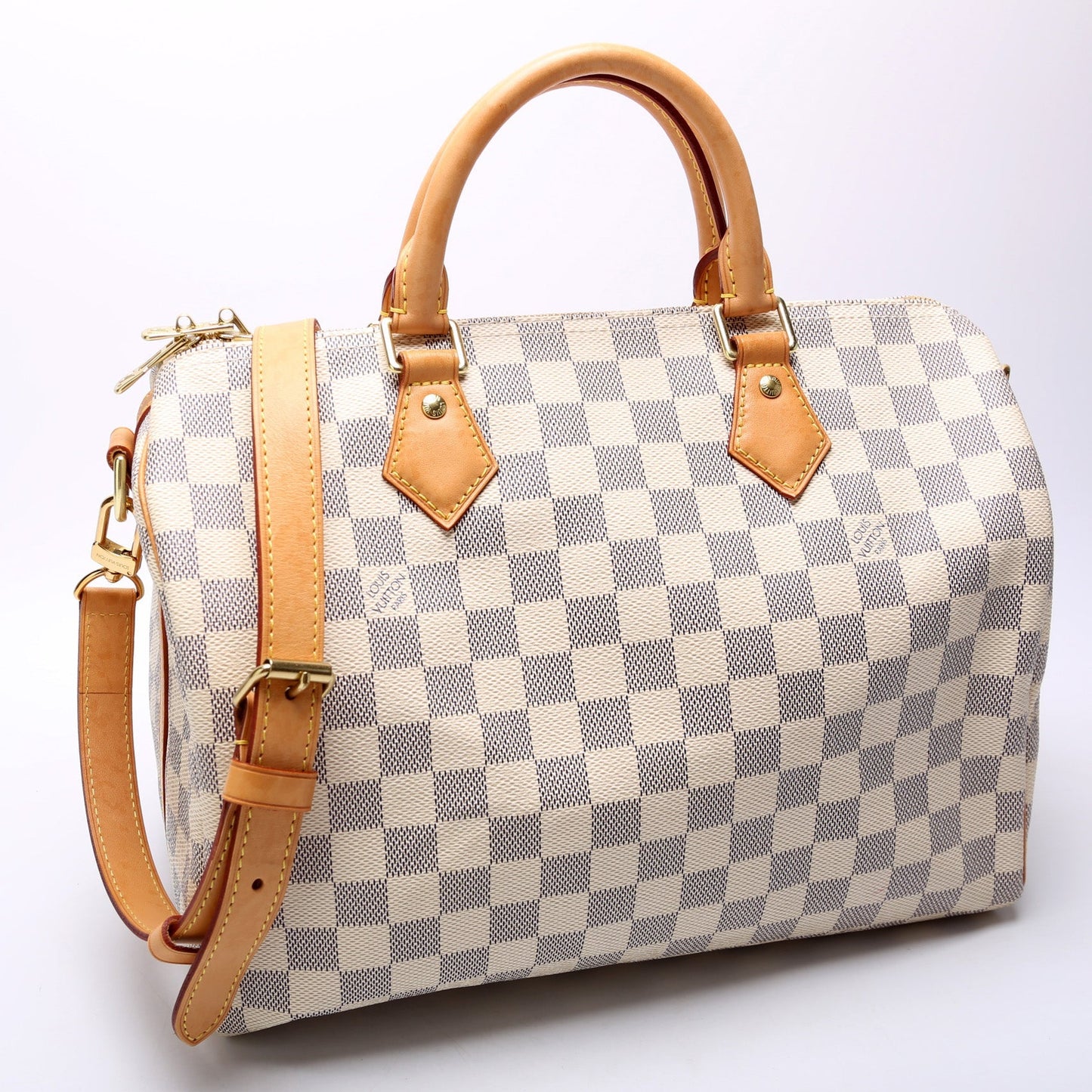 Speedy 30 Bandouliere Damier Azur