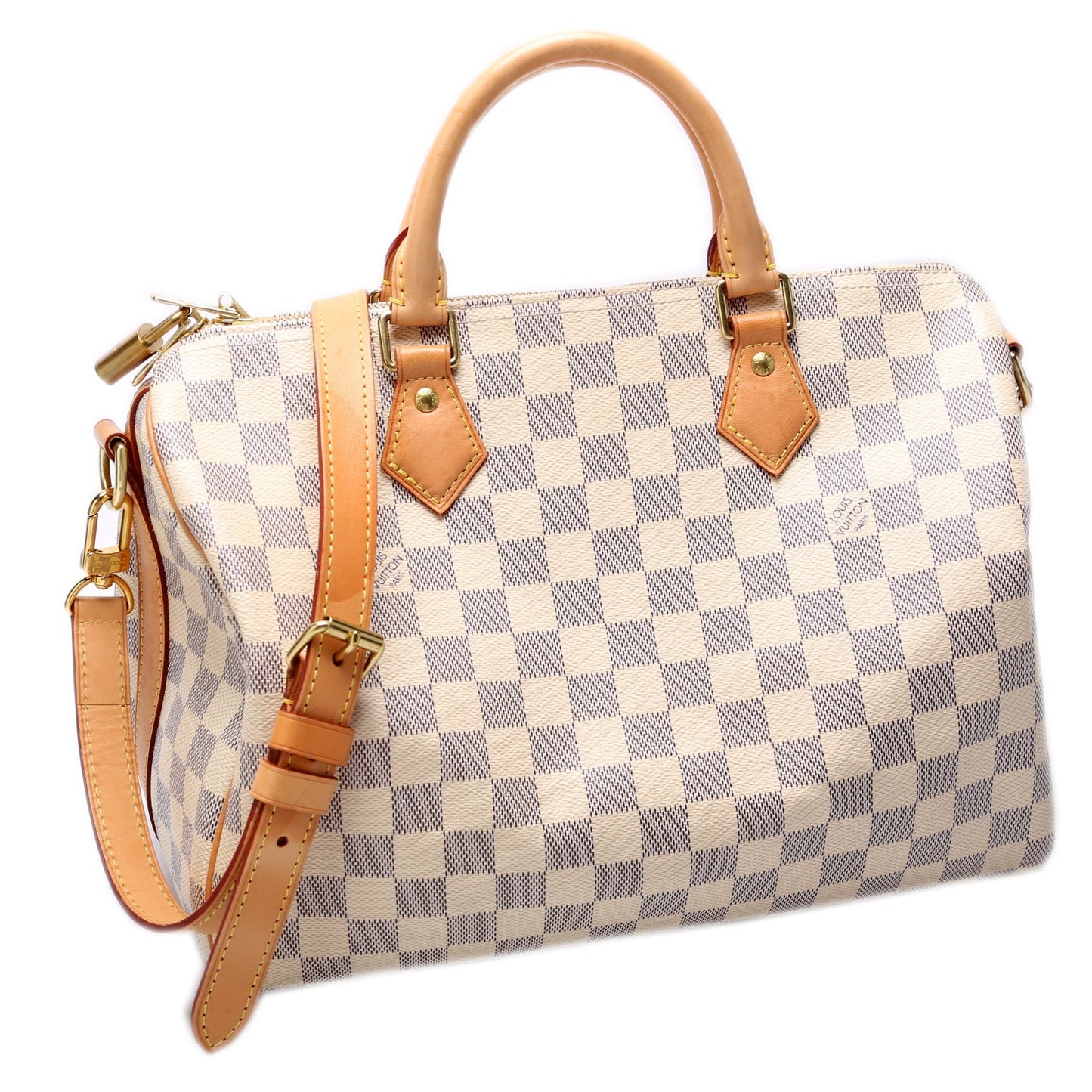 Speedy 30 Bandouliere Damier Azur