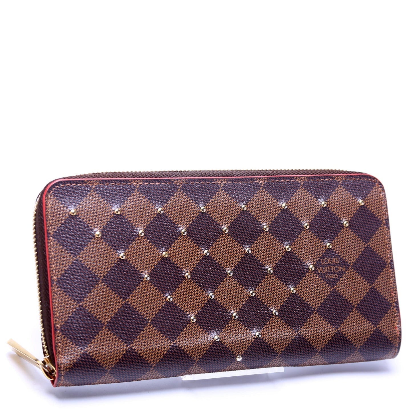 Zippy Wallet Studded Damier Ebene