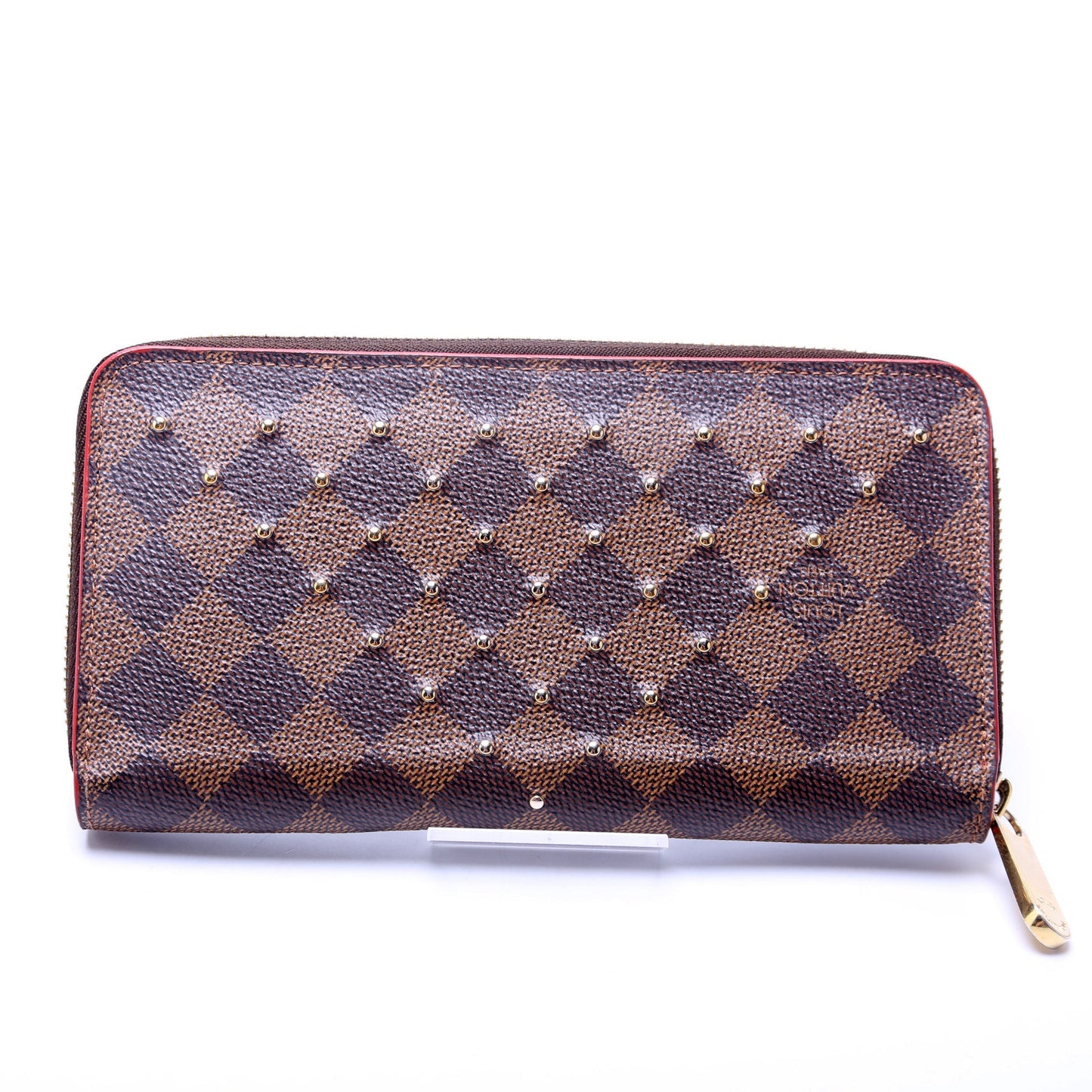 Zippy Wallet Studded Damier Ebene