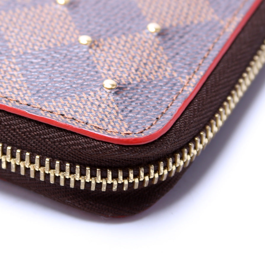 Zippy Wallet Studded Damier Ebene