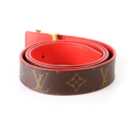 LV Initiales 30MM Reversible Leather/Monogram Belt Size 90/34