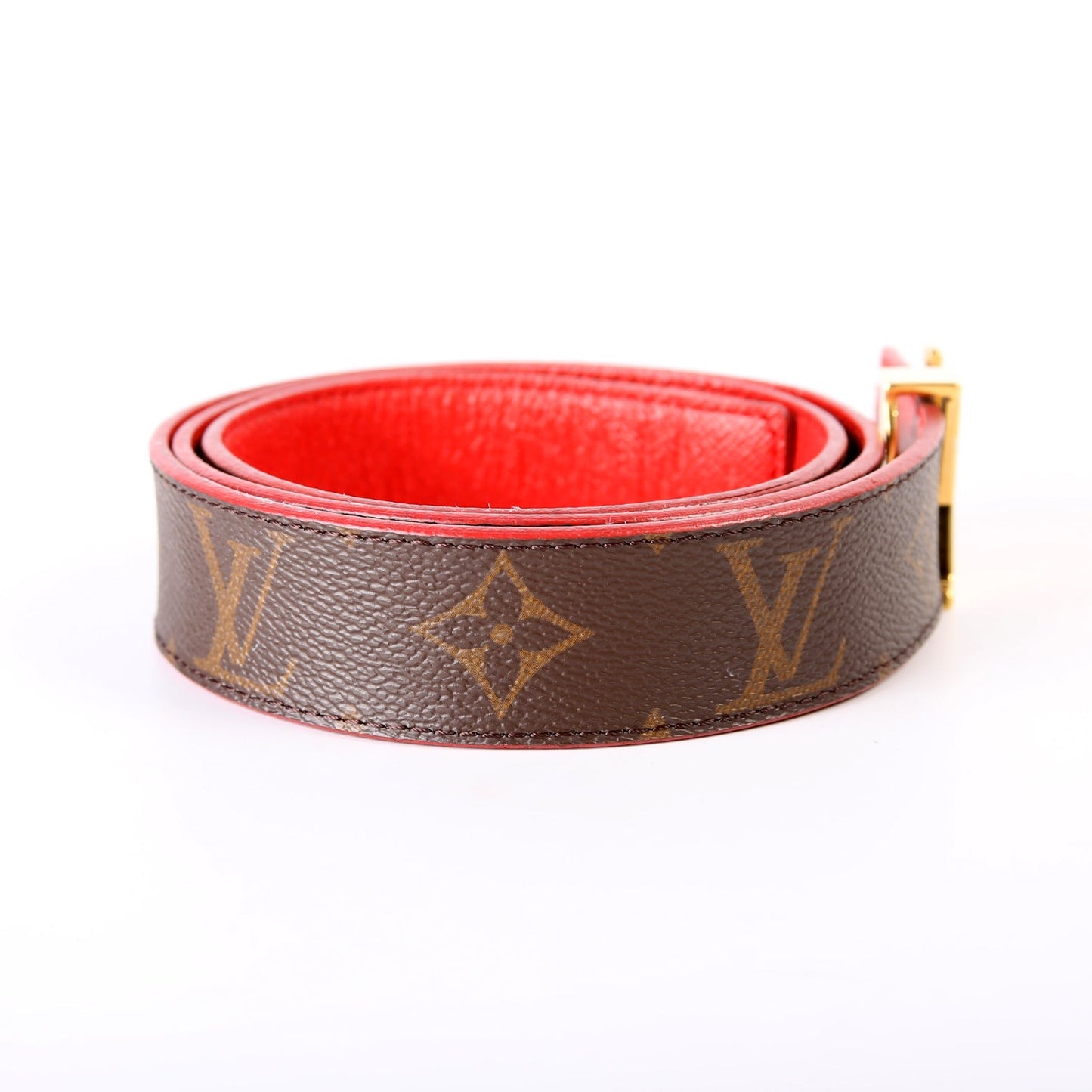 LV Initiales 30MM Reversible Leather/Monogram Belt Size 80/32