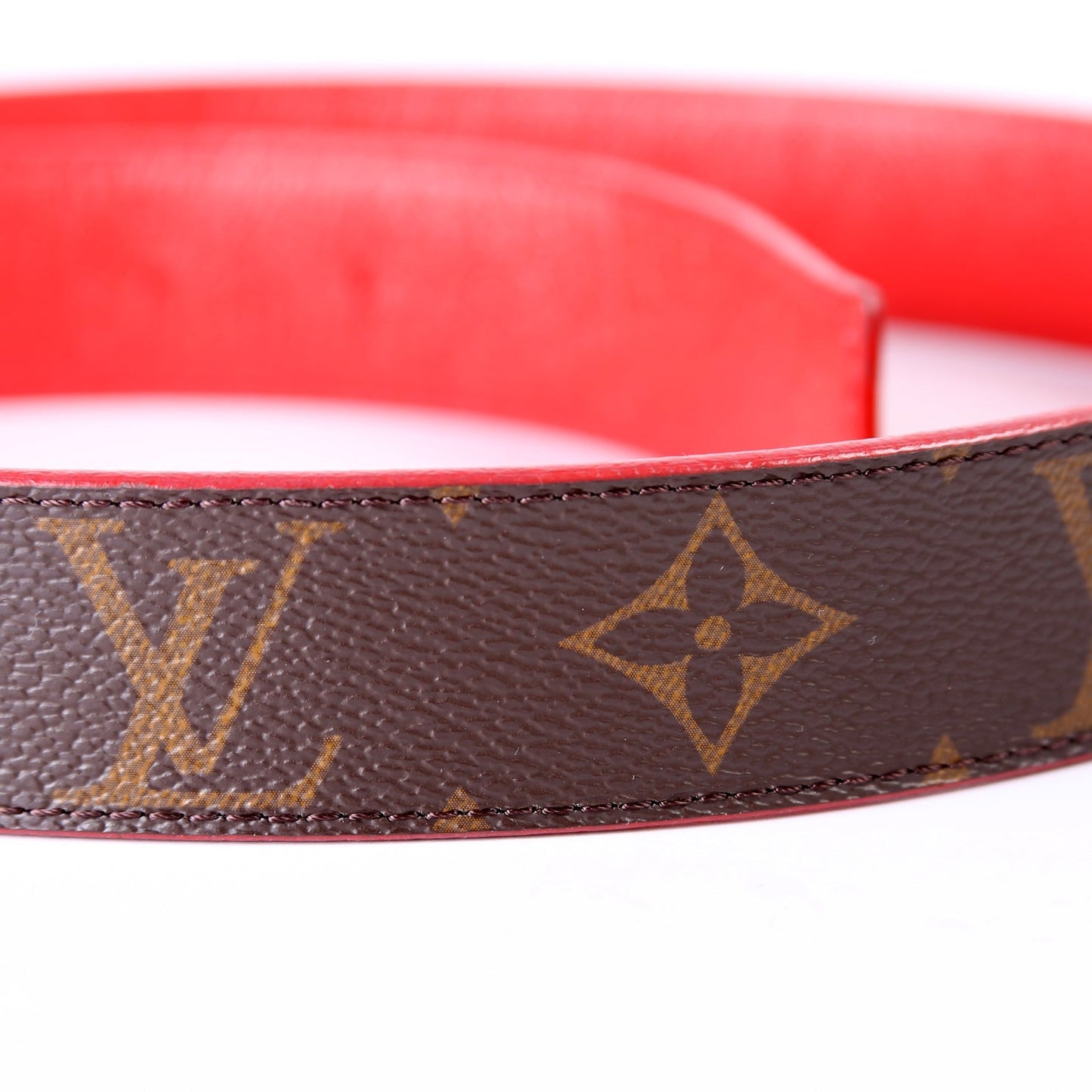 LV Initiales 30MM Reversible Leather/Monogram Belt Size 80/32