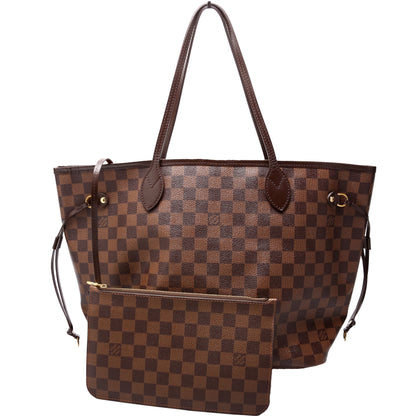 Neverfull With Wallet MM Damier Ebene