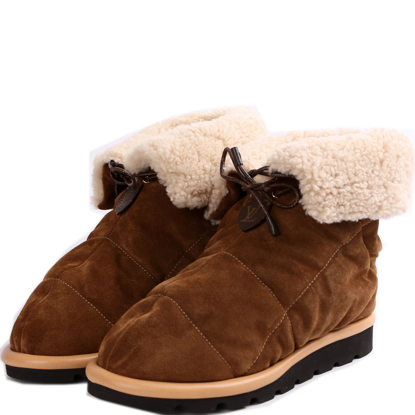 Pillow Comfort Suede/Shearling Ankle Boots Size 39