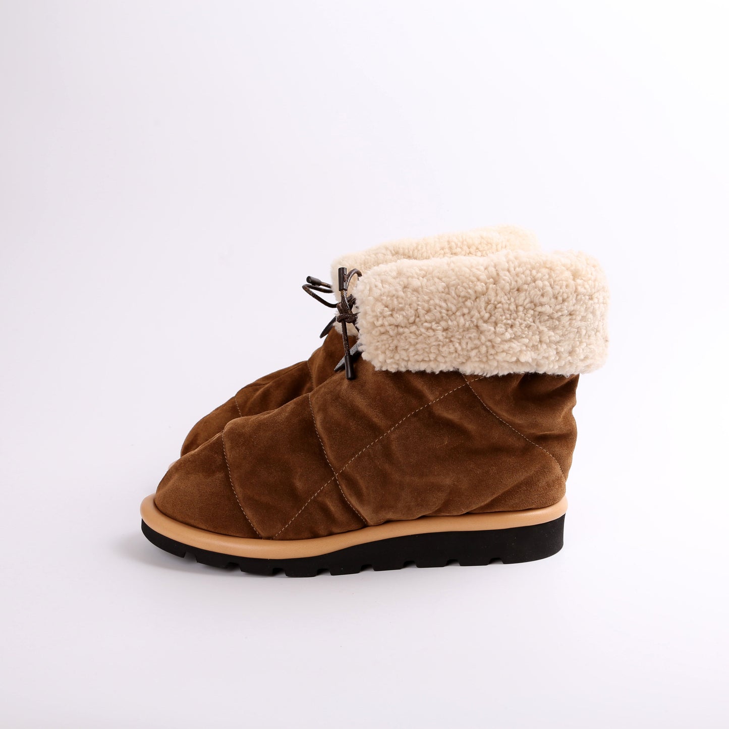 Pillow Comfort Suede/Shearling Ankle Boots Size 39