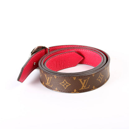 LV Circle 25MM Reversible Leather/Monogram Belt Size 80/32