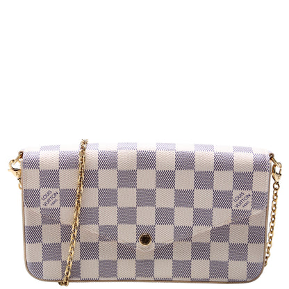 Pochette Felicie Damier Azur Pink